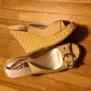 Bumper Tan wedge heels.